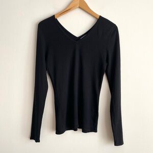 Entracte Paris Silk Cashmere Double V-Neckline Fine Knit Longsleeve